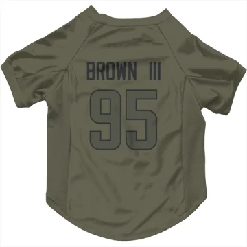 Bobby Brown III Los Angeles Rams  Dog & Cat Pet Jersey - Olive