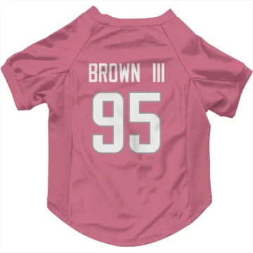 Bobby Brown III Los Angeles Rams  Dog & Cat Pet Jersey - Pink