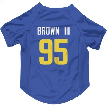 Bobby Brown III Los Angeles Rams  Dog & Cat Pet Jersey - Royal