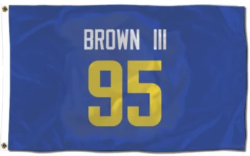 Bobby Brown III Los Angeles Rams  Flag (3 X 5) - Royal