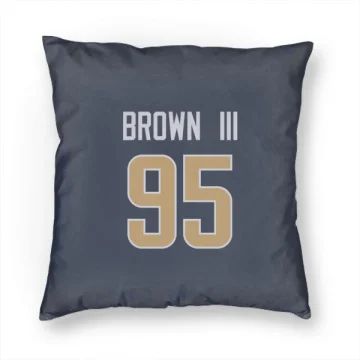 Bobby Brown III Los Angeles Rams  Pillow Cover (18 X 18) - Navy