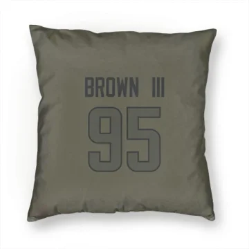 Bobby Brown III Los Angeles Rams  Pillow Cover (18 X 18) - Olive