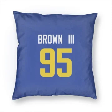 Bobby Brown III Los Angeles Rams  Pillow Cover (18 X 18) - Royal