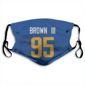 Bobby Brown III Los Angeles Rams Royal  Face Mask - Gold