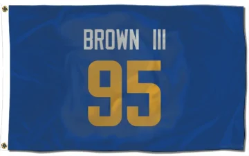 Bobby Brown III Los Angeles Rams Royal  Flag (3 X 5) - Gold