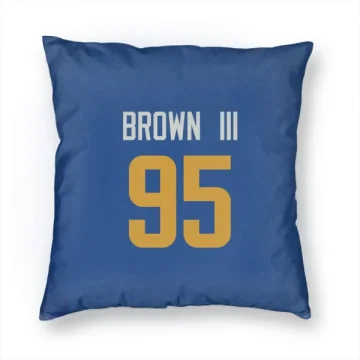 Bobby Brown III Los Angeles Rams Royal  Pillow Cover (18 X 18) - Gold