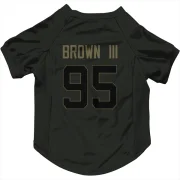 Bobby Brown III Los Angeles Rams  Service Dog & Cat Pet Jersey - Black