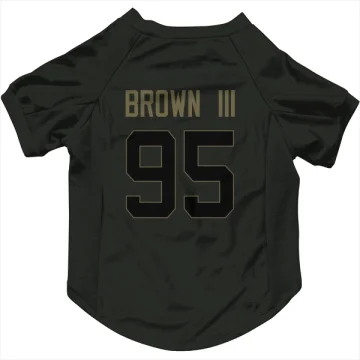 Bobby Brown III Los Angeles Rams  Service Dog & Cat Pet Jersey - Black