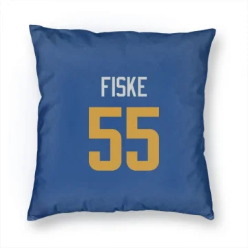 Braden Fiske Los Angeles Rams   Royal  Pillow Cover (18 X 18) - Gold