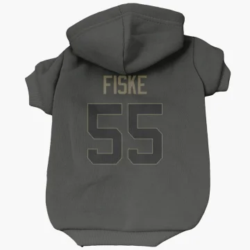 Braden Fiske Los Angeles Rams  Service Dog & Cat Pet Hoodie - Black