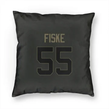 Braden Fiske Los Angeles Rams  Service Pillow Cover (18 X 18) - Black