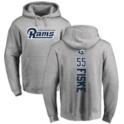 Braden Fiske Men's Los Angeles Rams Pro Line Ash Backer Pullover Hoodie