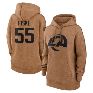 Braden Fiske Women's Los Angeles Rams 2023 Salute To Service Pullover Hoodie Brown