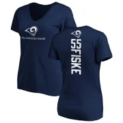 Braden Fiske Women's Los Angeles Rams Backer Slim Fit T-Shirt - Navy