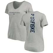 Braden Fiske Women's Los Angeles Rams Backer V-Neck T-Shirt - Ash