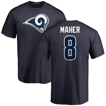 Brett Maher Men's Los Angeles Rams Logo T-Shirt - Navy