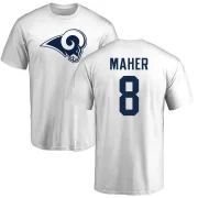 Brett Maher Men's Los Angeles Rams Logo T-Shirt - White