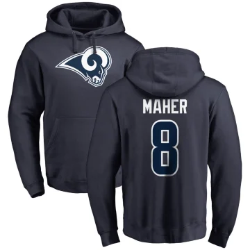 Brett Maher Men's Los Angeles Rams Pro Line Logo Pullover Hoodie Navy