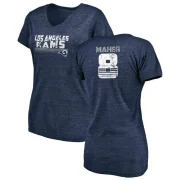 Brett Maher Women's Los Angeles Rams Retro V-Neck T-Shirt - Navy