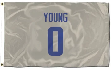 Byron Young Los Angeles Rams   Bone Flag (3 X 5)