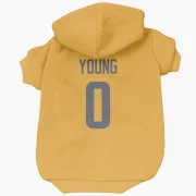 Byron Young Los Angeles Rams  Dog & Cat Pet Hoodie - Gold