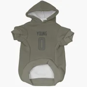 Byron Young Los Angeles Rams  Dog & Cat Pet Hoodie - Olive