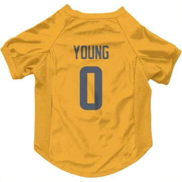 Byron Young Los Angeles Rams  Dog & Cat Pet Jersey - Gold