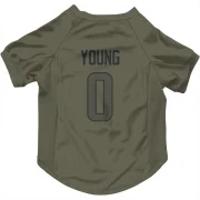 Byron Young Los Angeles Rams  Dog & Cat Pet Jersey - Olive