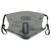 Byron Young Los Angeles Rams  Face Mask - Gray