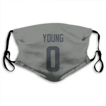 Byron Young Los Angeles Rams  Face Mask - Gray