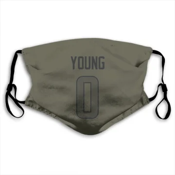 Byron Young Los Angeles Rams  Face Mask - Olive