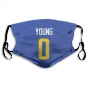 Byron Young Los Angeles Rams  Face Mask - Royal