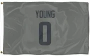 Byron Young Los Angeles Rams  Flag (3 X 5) - Gray