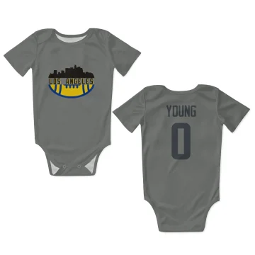 Byron Young Los Angeles Rams  Infant & Newborn Bodysuit - Gray