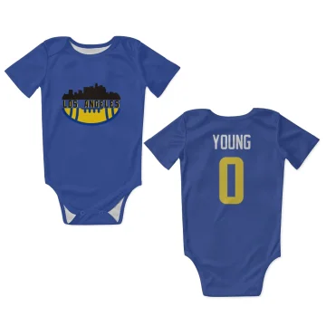 Byron Young Los Angeles Rams  Infant & Newborn Bodysuit - Royal