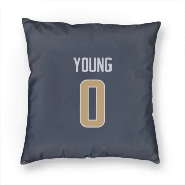 Byron Young Los Angeles Rams  Pillow Cover (18 X 18) - Navy