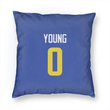 Byron Young Los Angeles Rams  Pillow Cover (18 X 18) - Royal