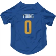 Byron Young Los Angeles Rams   Royal  Dog & Cat Pet Jersey - Gold