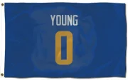 Byron Young Los Angeles Rams   Royal  Flag (3 X 5) - Gold