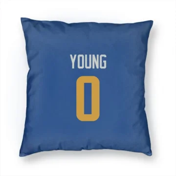 Byron Young Los Angeles Rams   Royal  Pillow Cover (18 X 18) - Gold