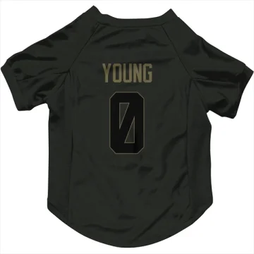 Byron Young Los Angeles Rams  Service Dog & Cat Pet Jersey - Black