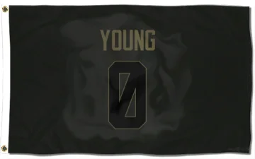 Byron Young Los Angeles Rams  Service Flag (3 X 5) - Black