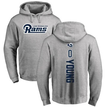 Byron Young Men's Los Angeles Rams Pro Line Ash Backer Pullover Hoodie