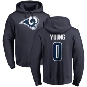 Byron Young Men's Los Angeles Rams Pro Line Logo Pullover Hoodie Navy