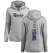 Byron Young Women's Los Angeles Rams Pro Line Ash Backer Pullover Hoodie