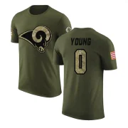 Byron Young Youth Los Angeles Rams Salute to Service T-Shirt Olive