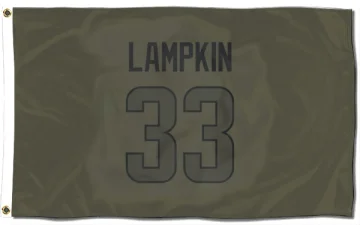 Cam Lampkin Los Angeles Rams  Flag (3 X 5) - Olive