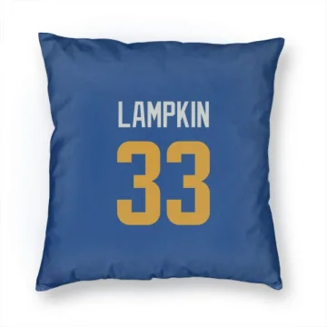 Cam Lampkin Los Angeles Rams   Royal  Pillow Cover (18 X 18) - Gold