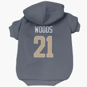 Charles Woods Los Angeles Rams  Dog & Cat Pet Hoodie - Navy