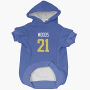 Charles Woods Los Angeles Rams  Dog & Cat Pet Hoodie - Royal